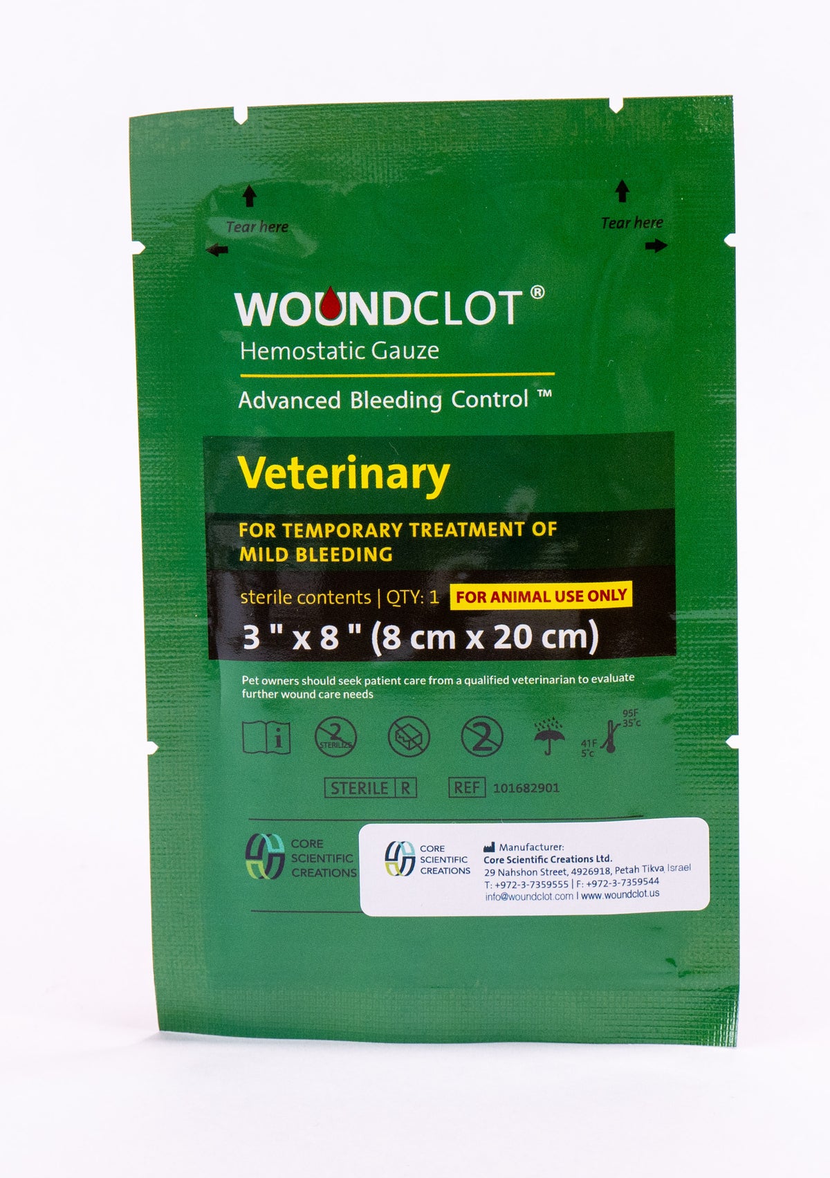 WoundClot Veterinary Hemostatic Gauze