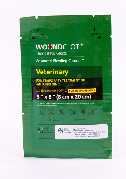 WoundClot Veterinary Hemostatic Gauze